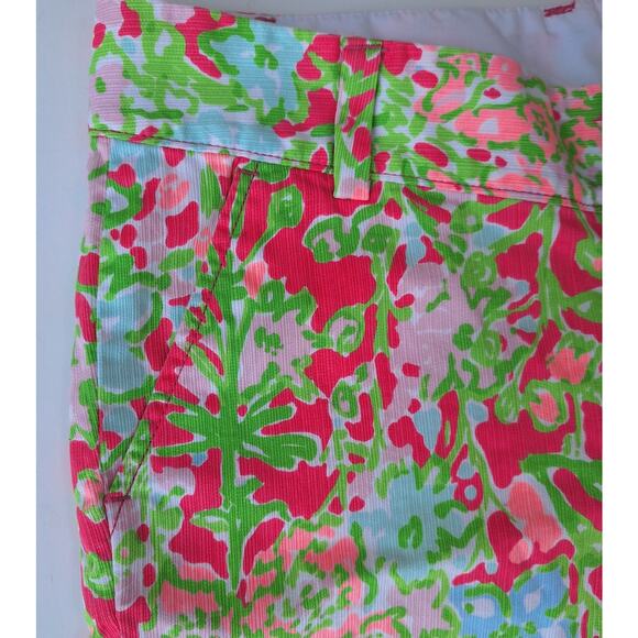 Lilly Pulitzer The Chipper Short Pink Green 100% Cotton Size 0 Summer Vacation - Picture 10 of 10